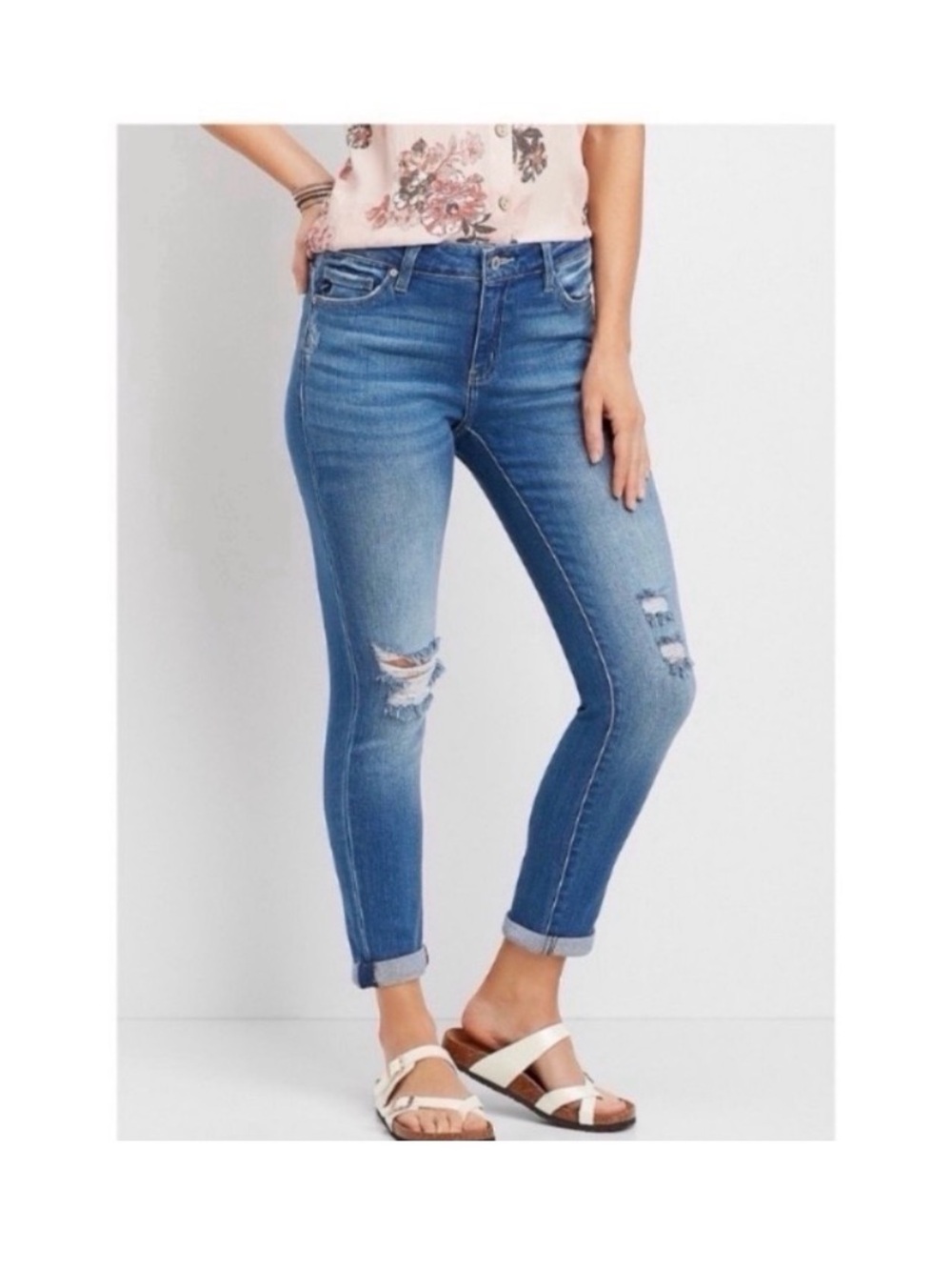 KANCAN RIPPED CROP SKINNY JEANS